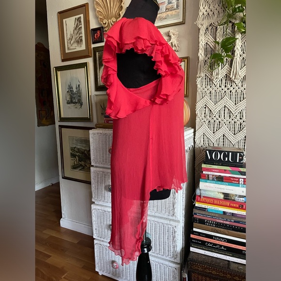 BCBG ruffle silk top - Picture 9 of 11